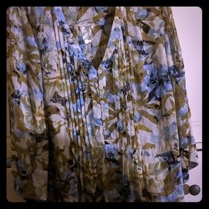 Printed pintucked top with tank